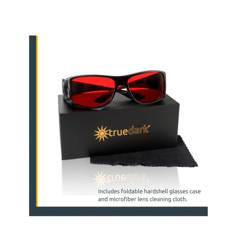 TrueDark Twilights Fitover Glasses Unisex OS Black NWT Blue Light Blocking Sleep